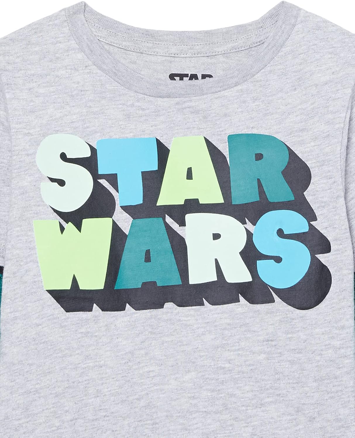 Amazon Essentials Disney | Marvel | Star Wars Boys and Toddlers' Long-Sleeve 2-in-1 T-Shirts, Pack of 2