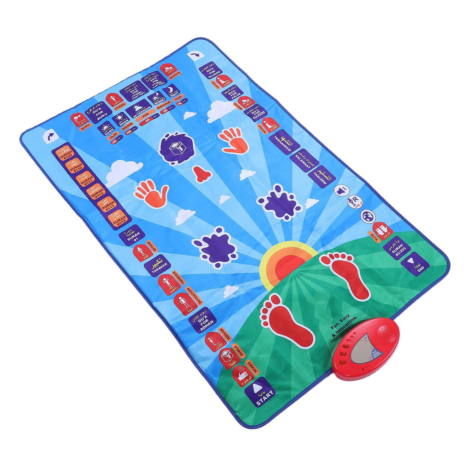 Matybobe Alfombra Educativa Interactiva de Aprendizaje de Idiomas, Tapete