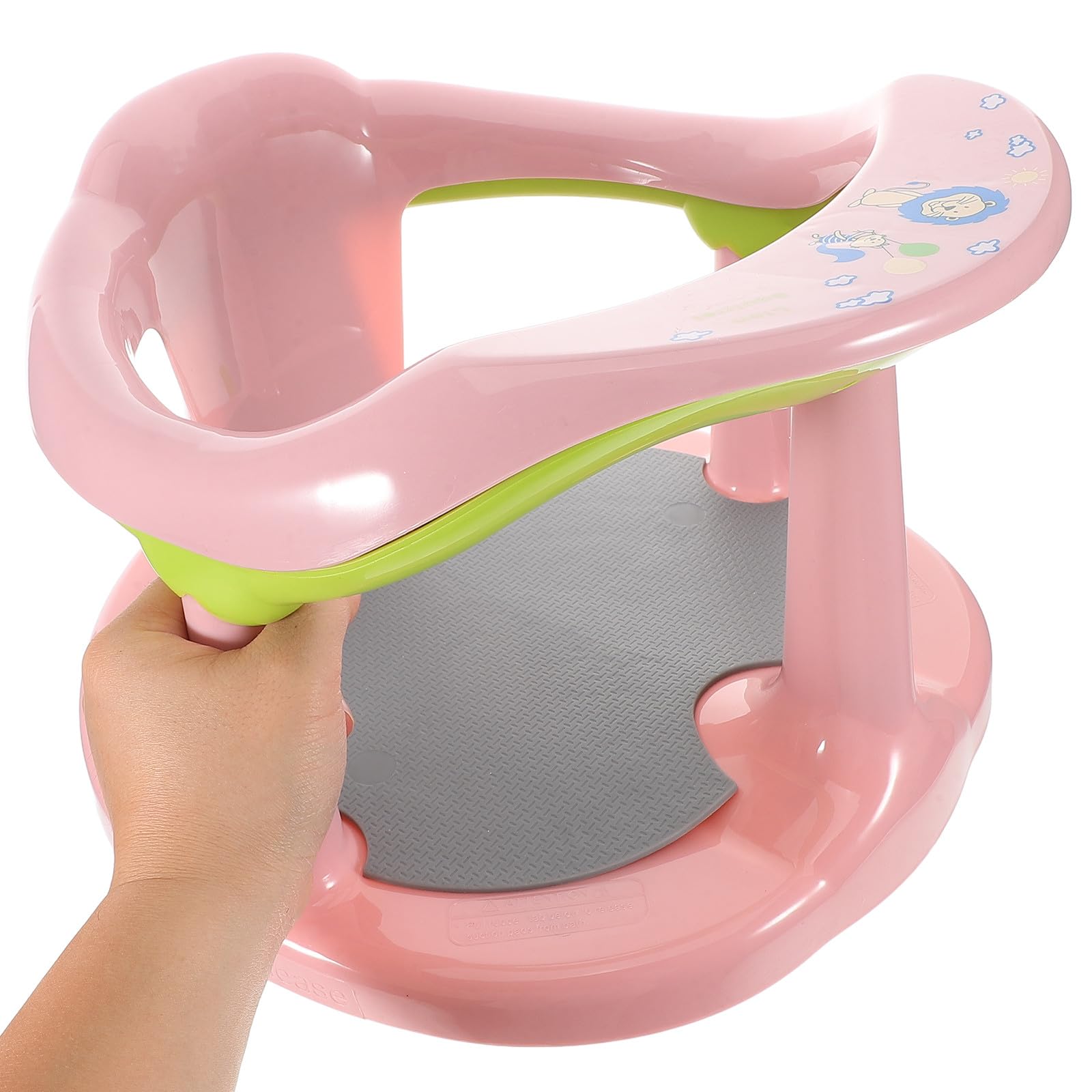 Mipcase Asiento de Baño para Bebés Rosa Antideslizante Material Pp y Tpr, Fácil de Transportar y Almacenar para Recién Nacidos E Infantes