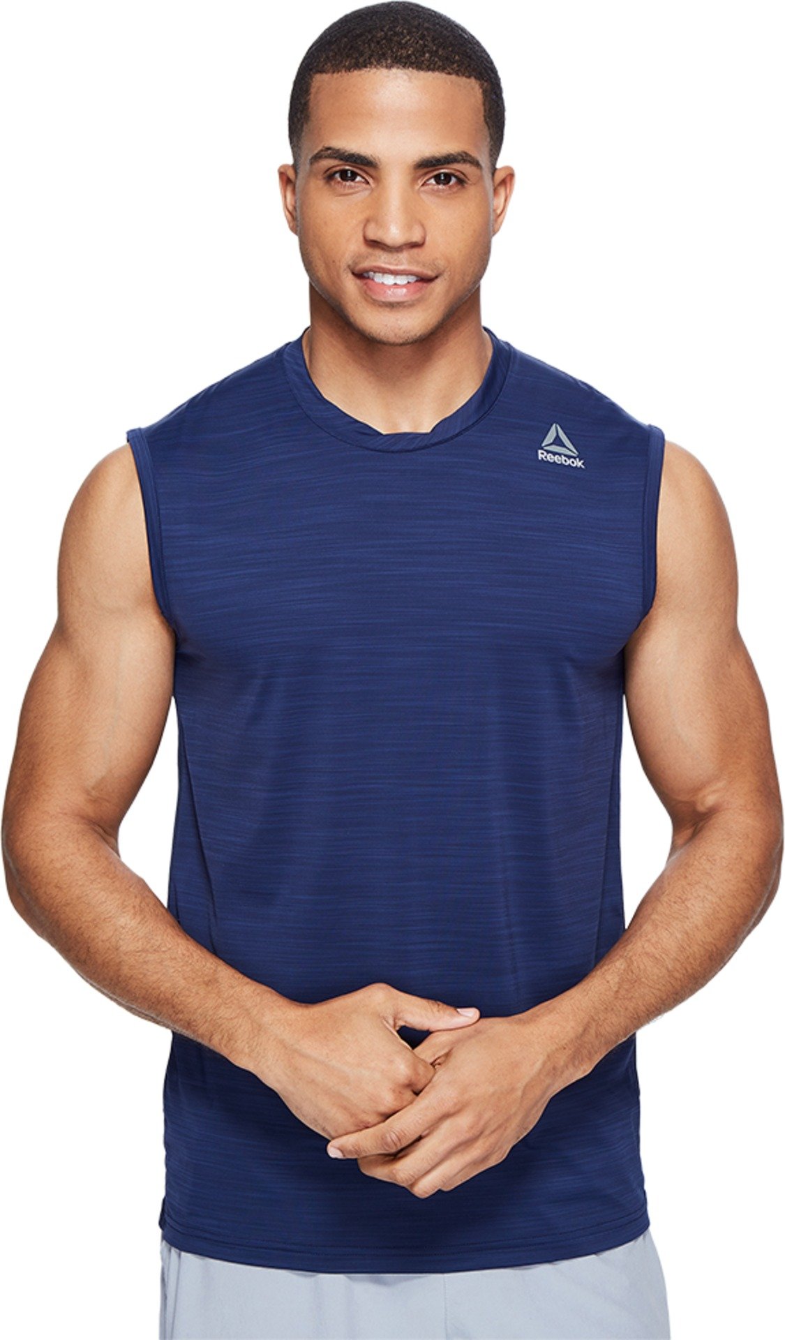 Reebok Men's Workout Ready Activchill Sleeveless Tee, Collegiate Navy, Large