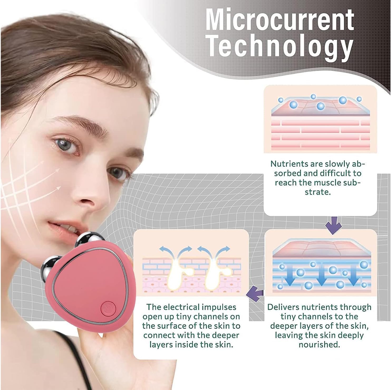 Appareil de massage facial, appareil facial à micro-courant, outil de sculpture portable USB en forme de cœur, appareil de levage du visage, appareils faciaux à micro-courant