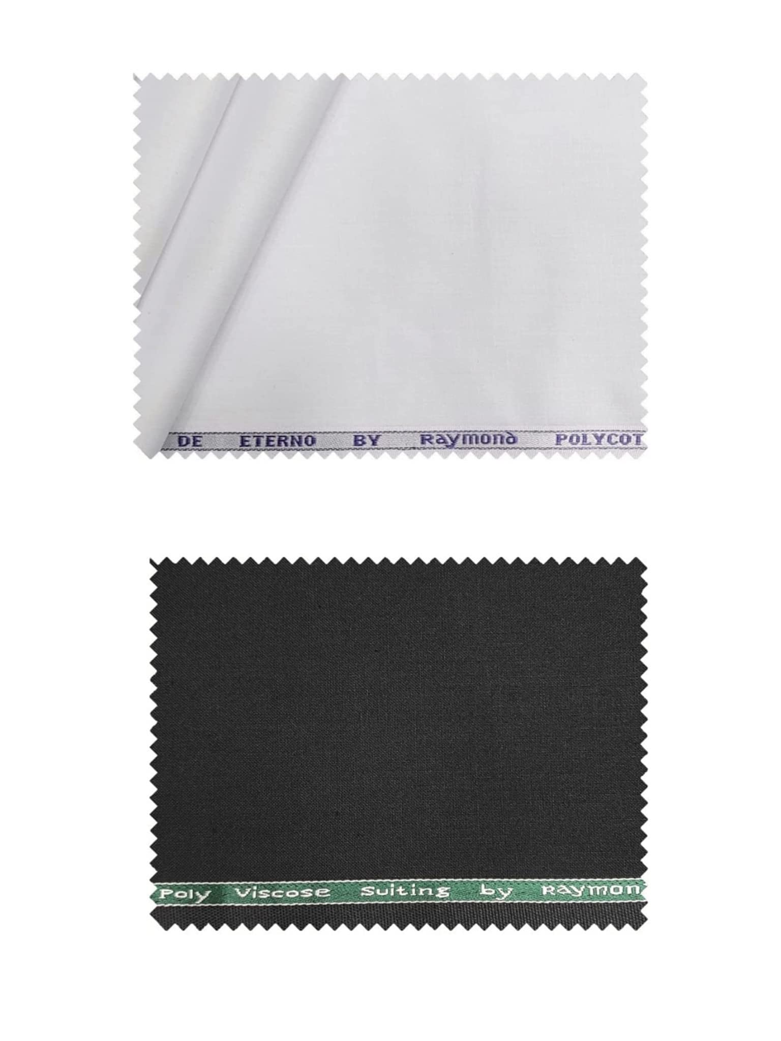 raymond fabrics Raymond Trouser - Shirt Fabric Combo Box (Unstitched, All Weather Fabric) (WHITE SHIRT + BLACK PANT)-picture-14