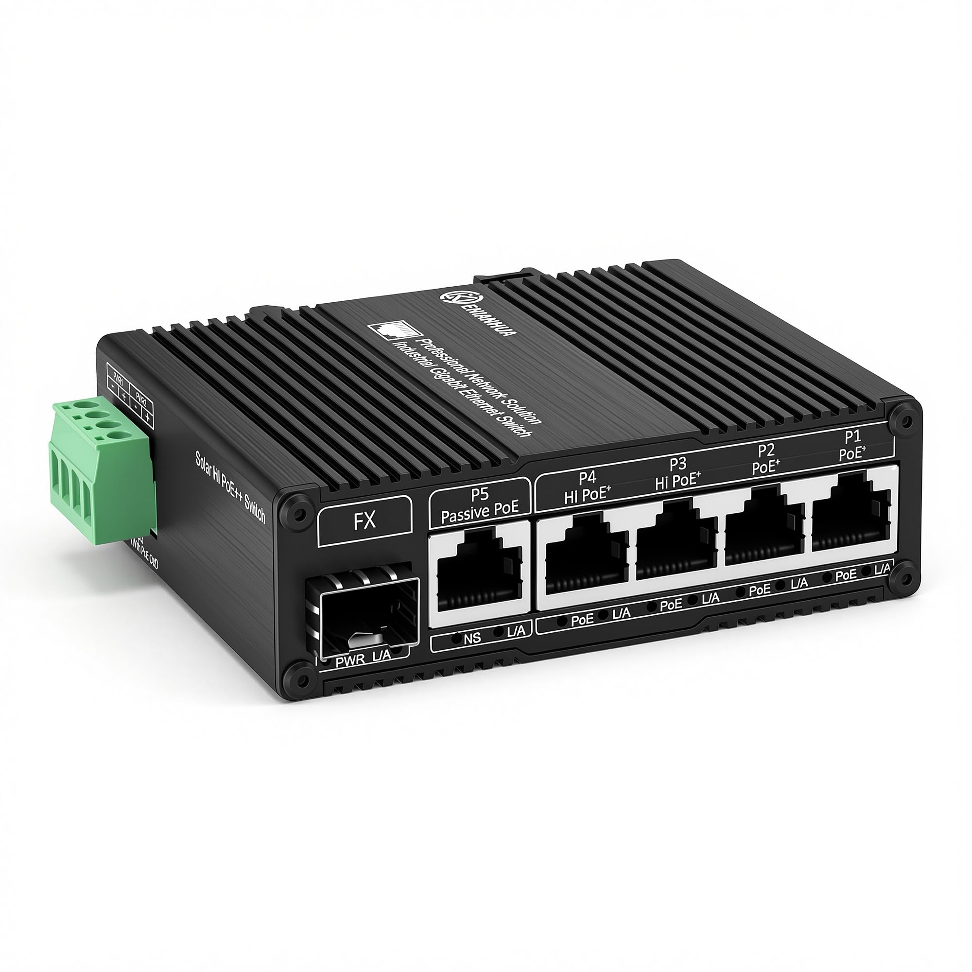 Commutateur réseau Gigabit PoE, commutateur PoE solaire
