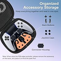 Vista 4 de TiMOVO Controller Keyboard Carrying Case for PS5PS5 EdgeXbox Controller, PS5 Travel Case with Accessory Storage Holder, Hard Shell Protective Bag