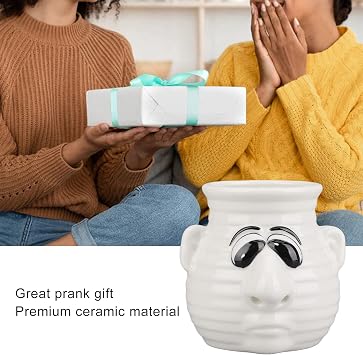 Egg Separator, Funny Snot Nose Design Ceramic Egg White Separator with Easy Tilt Operation for Kitchen, Friends
