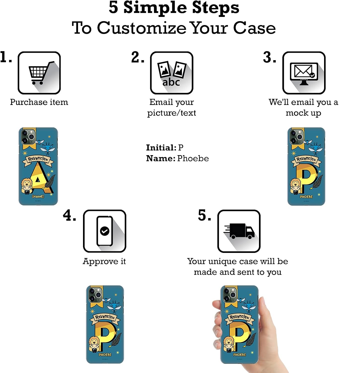 Head Case Designs Officially Licensed Custom Customized Personalized Harry Potter Name Hufflepuff Deathly Hallows L Hard Back Case Compatible with Motorola Razr 40 / Razr 2023 image 2