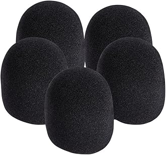 on-Stage Pack of 5 Foam Microphones Ball Type Black