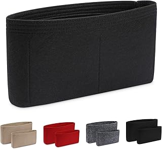 Felt Purse Organizer Insert for Handbags Fit Toiletry Pouch, Lightweight Women Bag in Bag Organizer Insert Small Pouch Insert Bag Divider Mini Tote Organizer