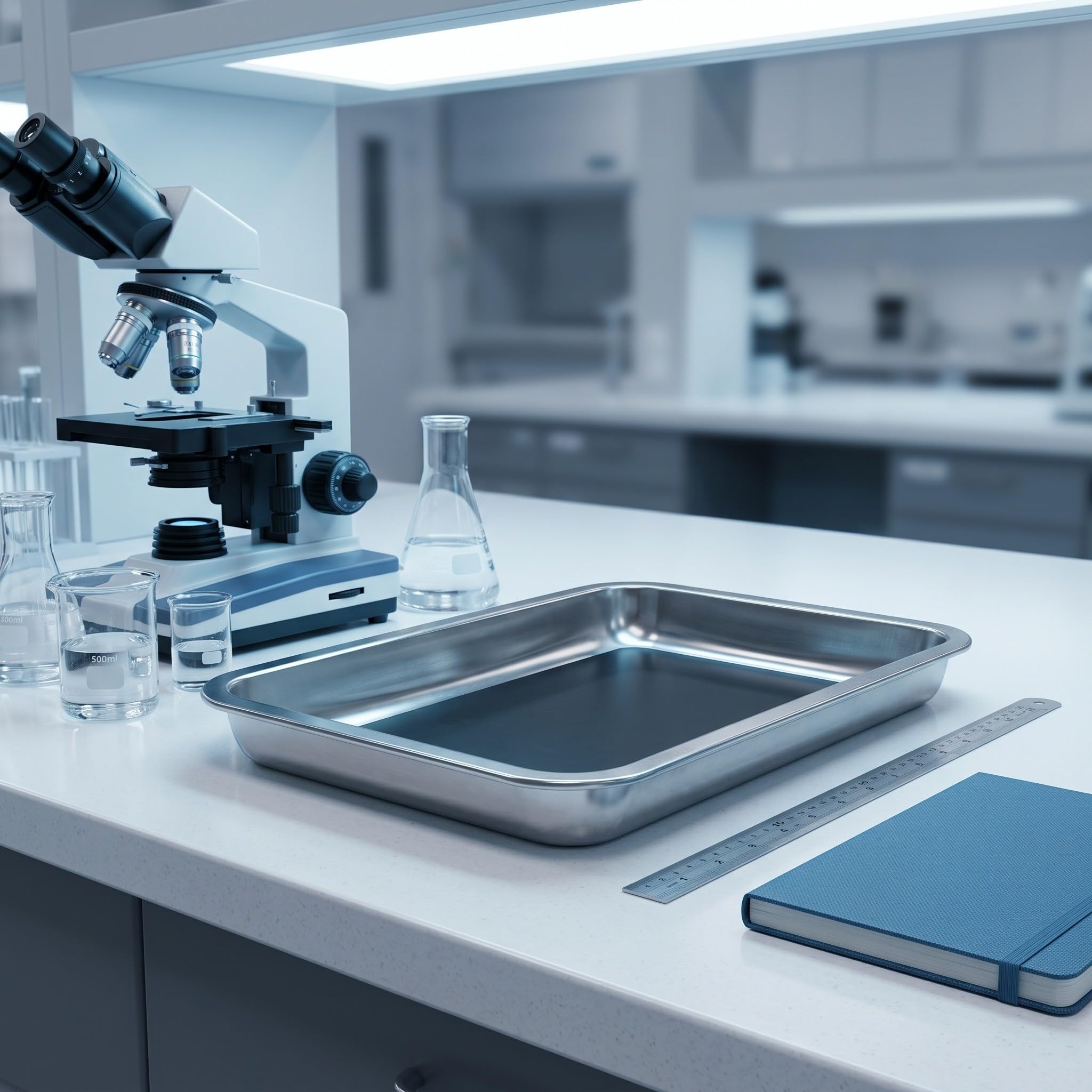 Artibetter Set di 4 vassoi da dissezione in metallo con cera - Vassoio per strumenti per laboratori scientifici scolastici, preparazione di campioni e pratica di anatomia - Materiale didattico