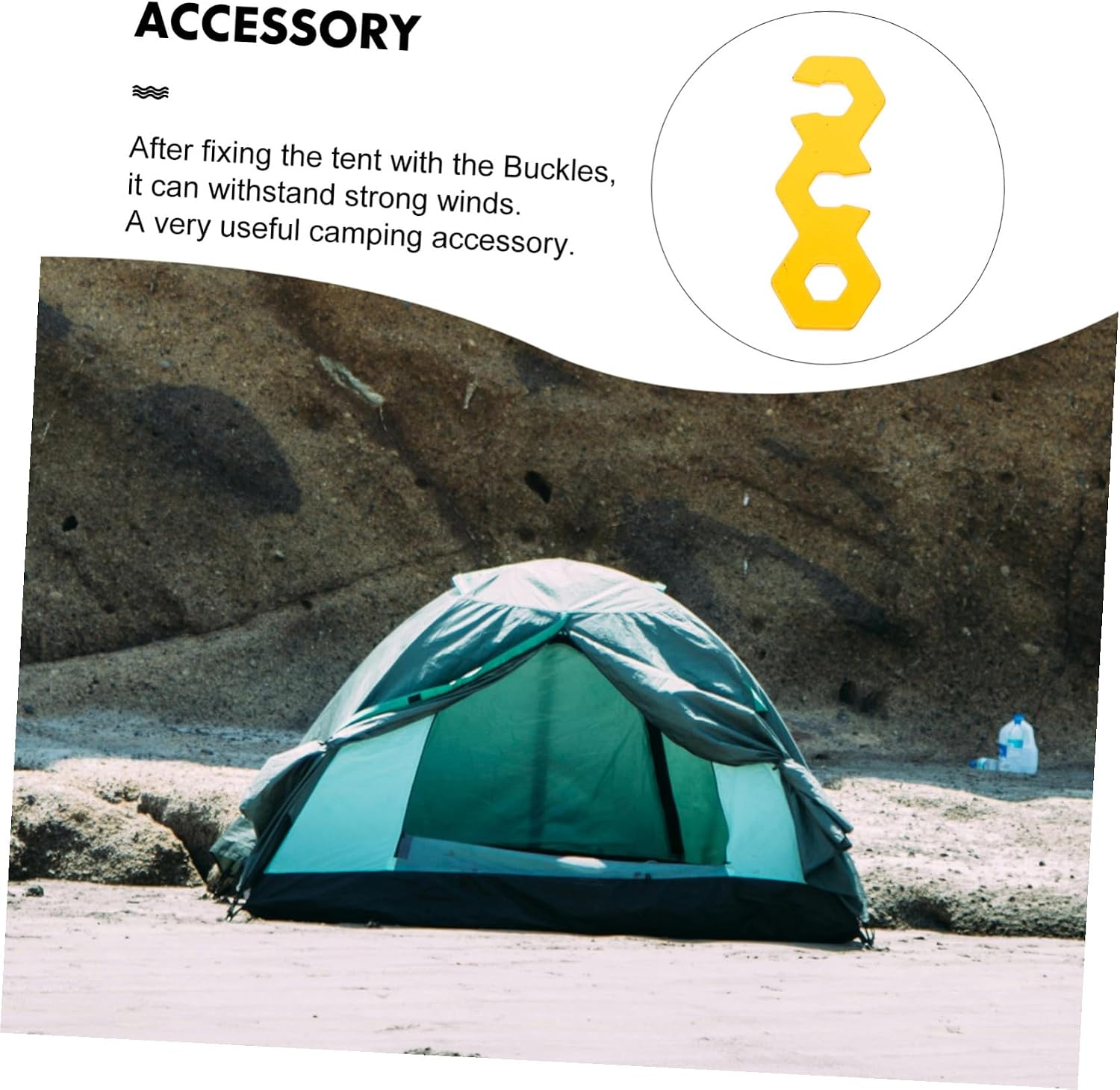 10pcs Outdoor Tent Rope Adjusters with Anti-Skid Wind Rope Hooks Stainless Steel Buckles for Camping Awnings Caravans Tent Fasteners