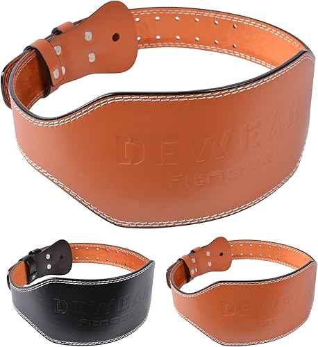 Miniatura 2 de Cinturón de cuero para levantamiento de pesas, soporte lumbar acolchado de 4 y 6 pulgadas, 10 agujeros ajustables, cinturón de peso para gimnasio,