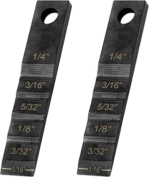 2130 Small Pipe Spacer Wedge Stepped Gauge, 3/4" x 4" Step Gauge Pipe Wedge Fit for Spacing Welding Alignment, Welding Wedge with Lanyard Hole, Pipefitter Tools 2 PCS