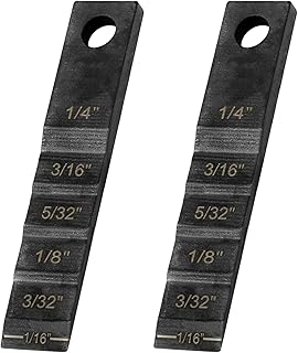 2130 Small Pipe Spacer Wedge Stepped Gauge, 3/4" x 4" Step Gauge Pipe Wedge Fit for Spacing Welding Alignment, Welding Wedge with Lanyard Hole, Pipefitter Tools 2 PCS