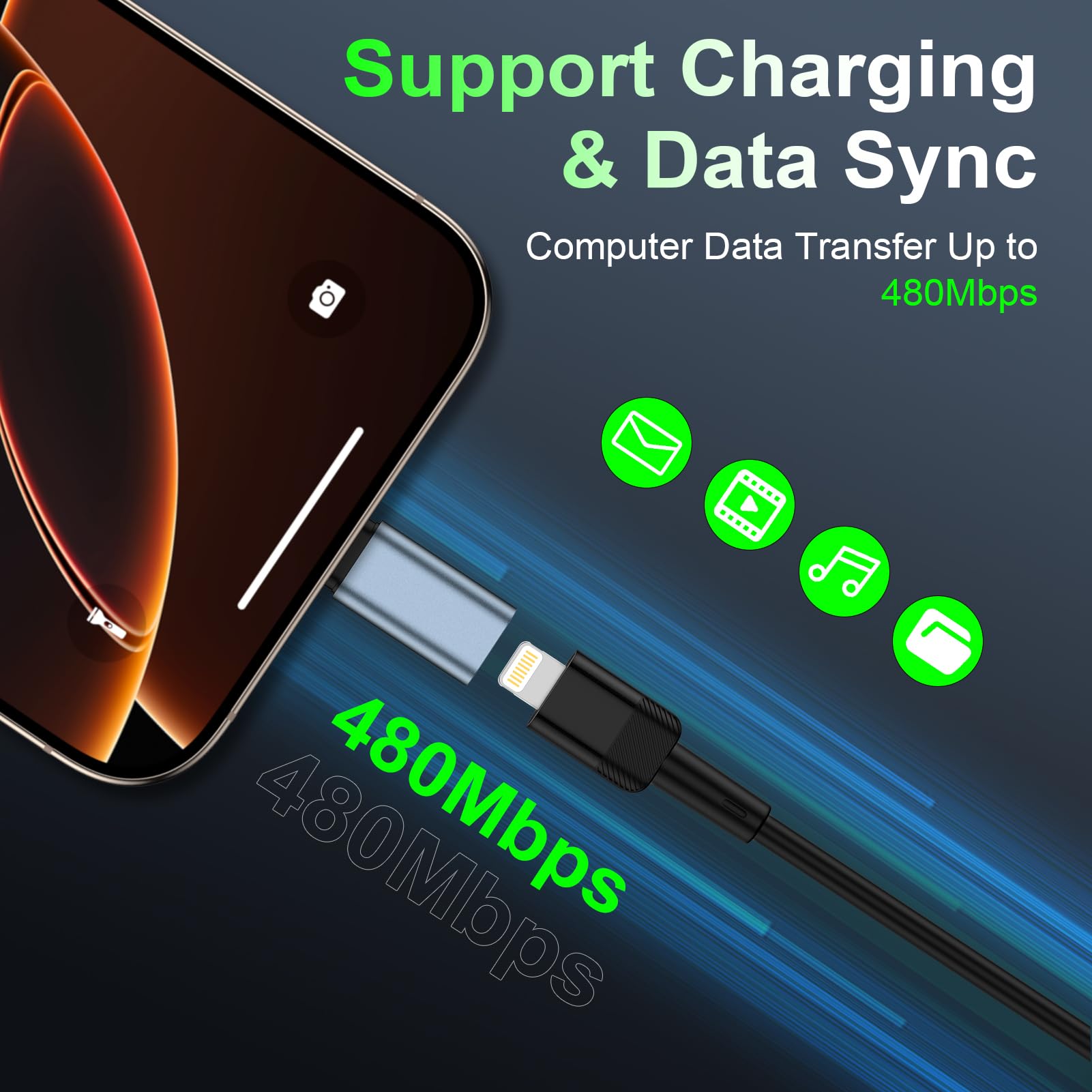 Adattatore da Lightning a USB C, 4 pezzi, adattatore da USB C a Lightning per iPhone 17/16 Pro/17 Pro Max/16 Plus/iPhone 15/iPhone 17 Pro, Galaxy S24/S23, iPad, per ricarica rapida, non per audio/OTG
