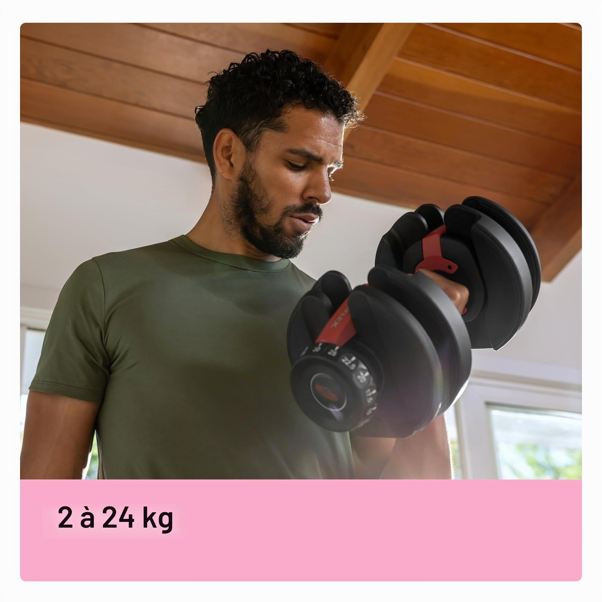 Bowflex SelectTech Série Poids Réglables – Système Compact Haltères et Kettlebell 52, 90, 552i, 1090i et 840 pour la Musculation à Domicile