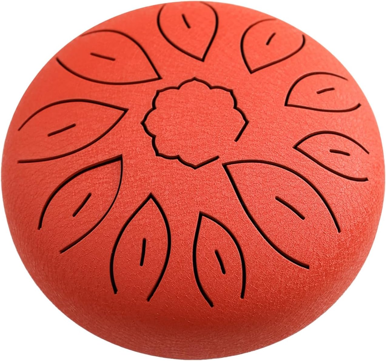 Yinhing Zen Drum, 11-Note Hollow Drum Steel Tongue Drum in C Key with Drumsticks Tutorial Finger Sleeves Stickers Bag Stand, for Beginners Music Lovers (Red)