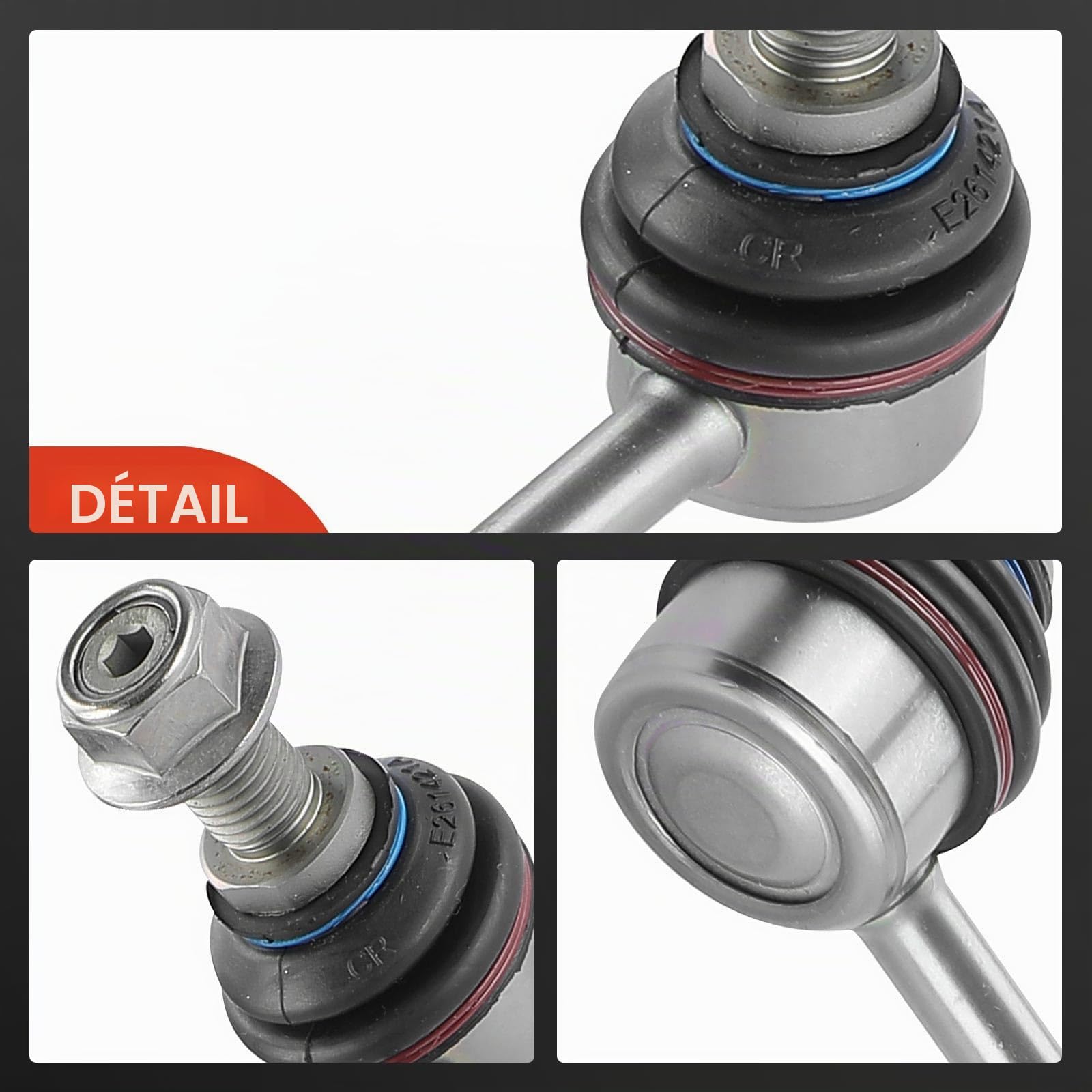 Frankberg biellettes de barre stabilisatrice avec écrou pour essieu avant | Compatible avec: Bus Vito W639, Viano W639, Vito/Mixto Fourgon W639