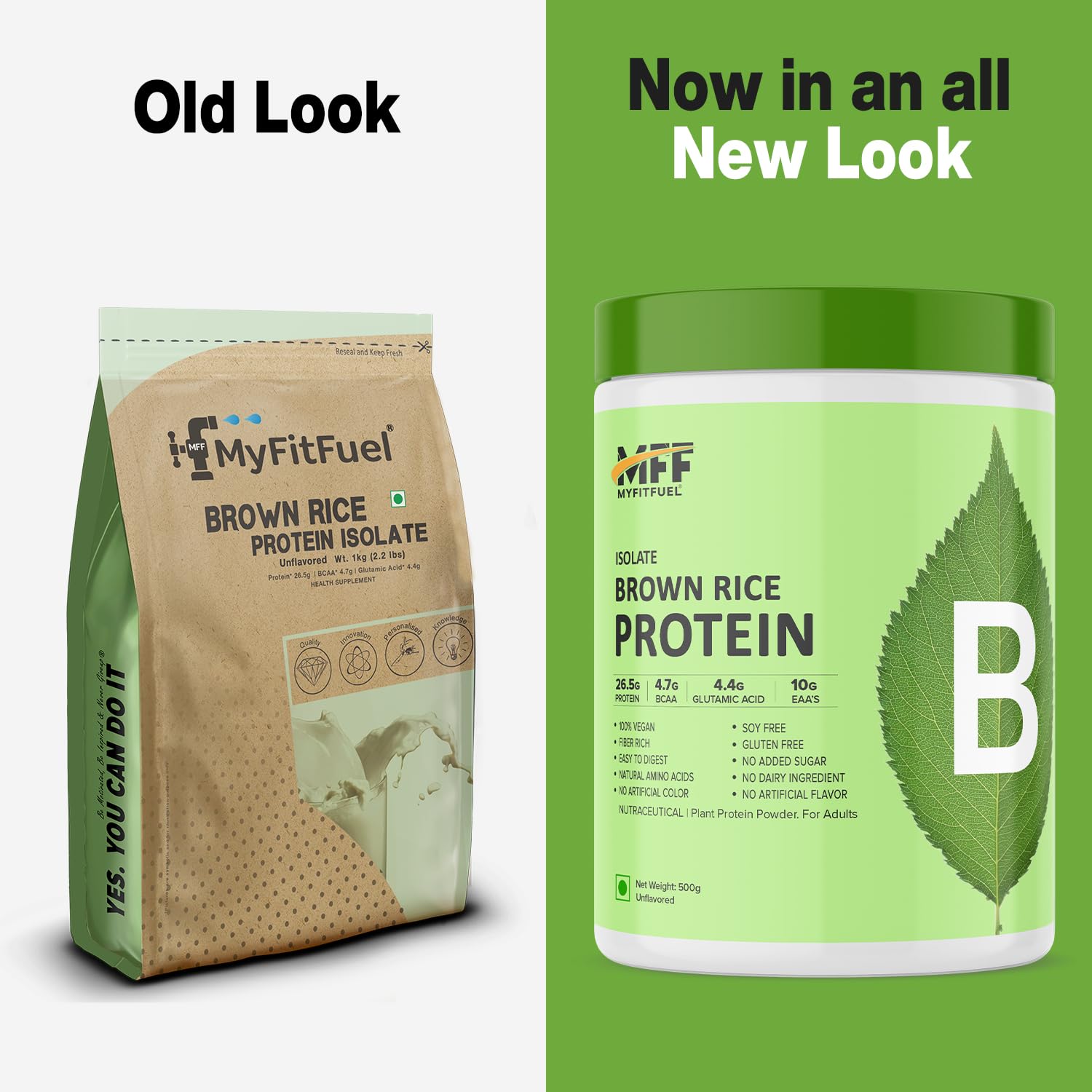 MyFitFuel Plant Brown Rice Protein, 500g (Unflavored)