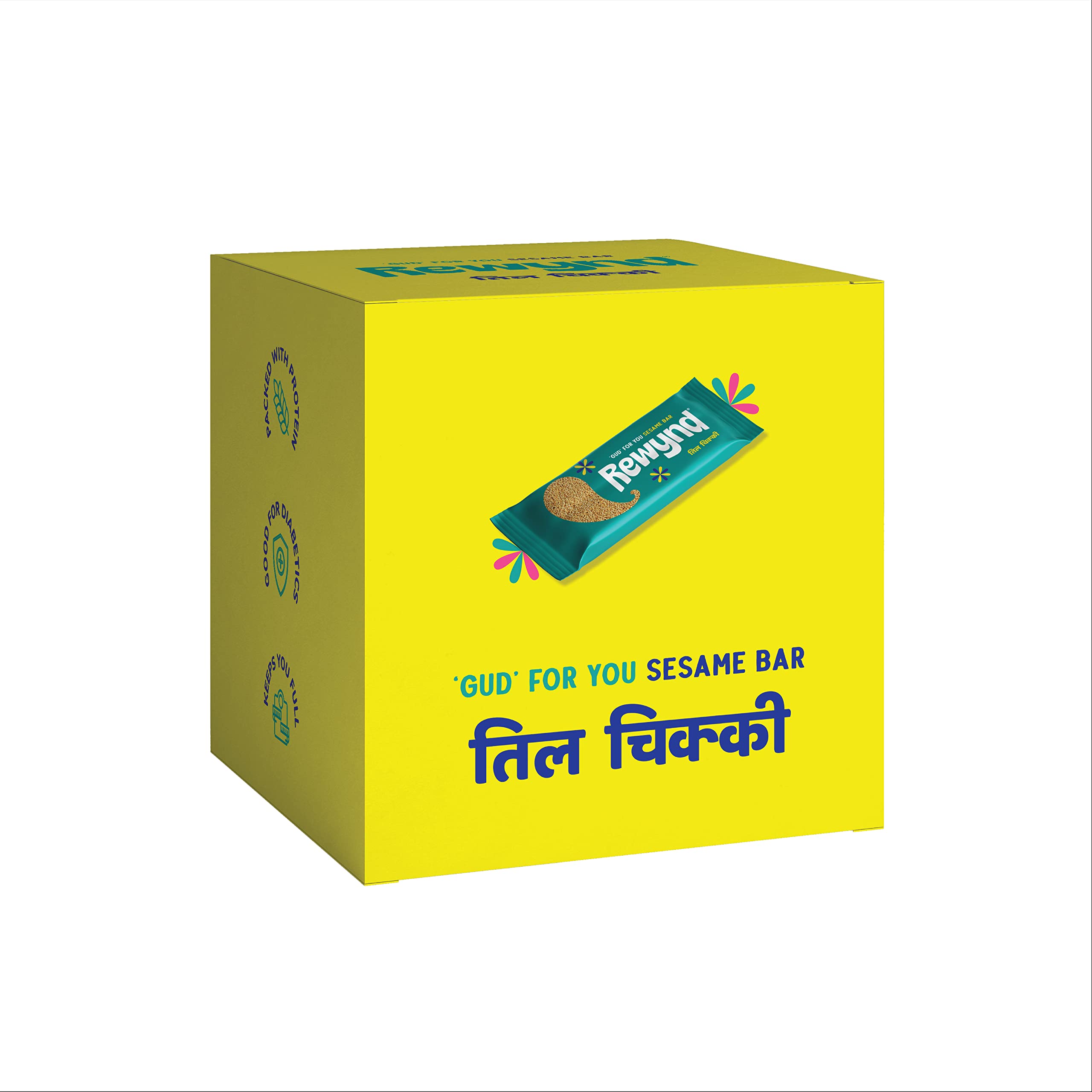 Rewynd Chikki Bar | No Added Preservatives & Colour | Made with Jaggery | Sweets | Healthy & Crunchy Snack for Anytime Snacking (Pack of 24, Sesame) (B0B7JSH9RK) Amazon Price History, Amazon Price Tracker