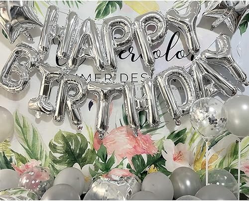 Miniatura 6 de Decoraciones de cumpleaños número 30, suministros de fiesta, globos plateados del número 30, globos de aluminio de Mylar de 30  decoración de globos