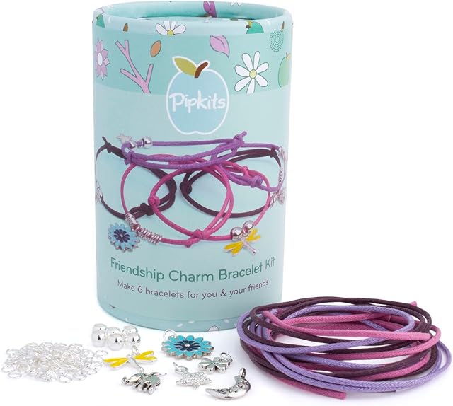Pipkits Friendship Charm Bracelet Kid Children Jewellery Making Kit with Charm Bracelet Keepsake Box