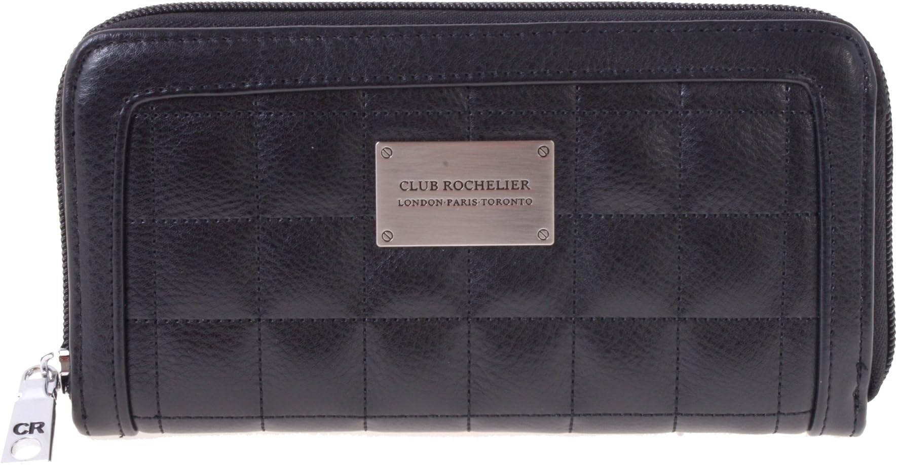 Zippered Round Clutch (Black)