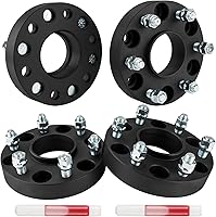 Vista 132 de KAX Espaciadores de rueda 4x4, adaptadores de espaciadores de rueda de 1" con pernos de 1/2" x20, diámetro del cubo de 59 mm, 2 piezas para Xpress