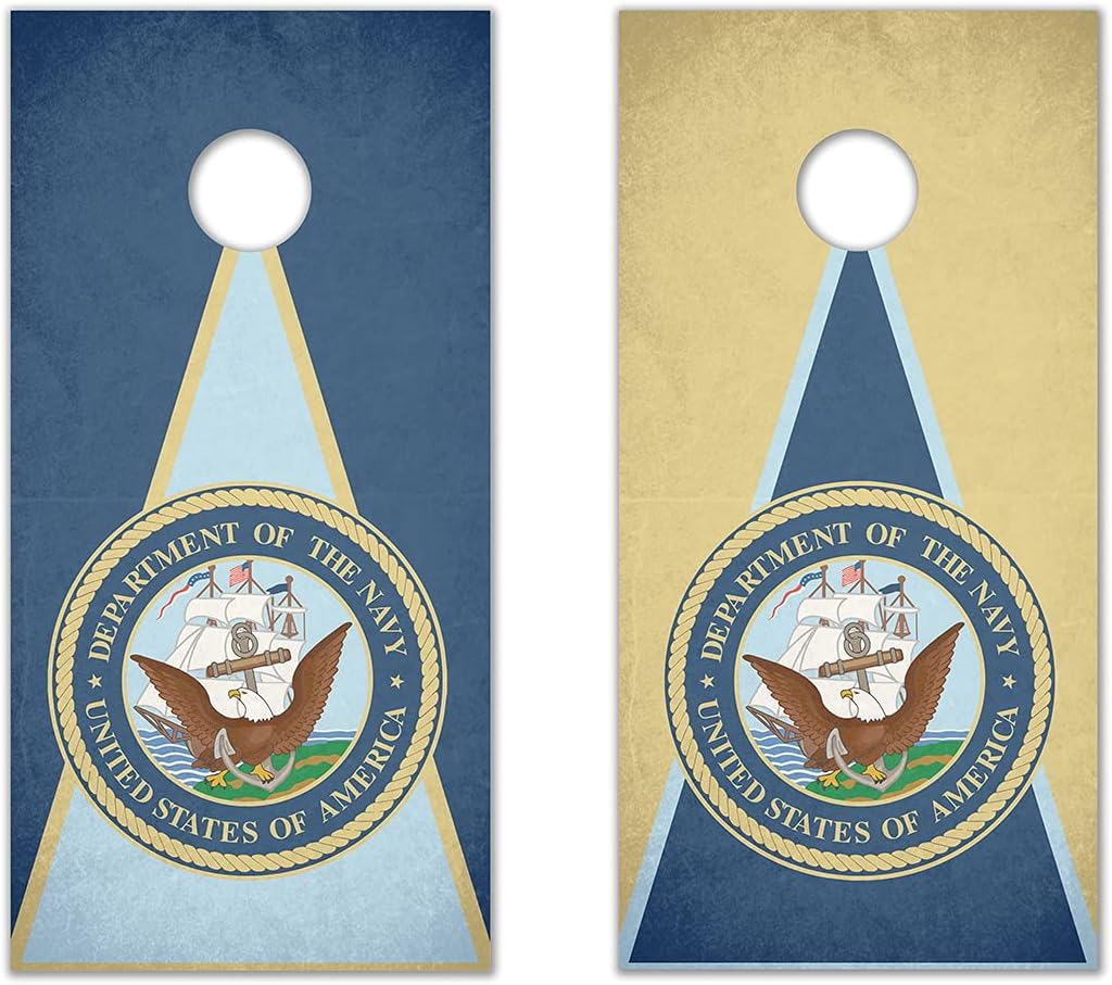 Military Service Cornhole Decals - Cornhole Crew - ACA Regulation Size Cornhole Board Decals