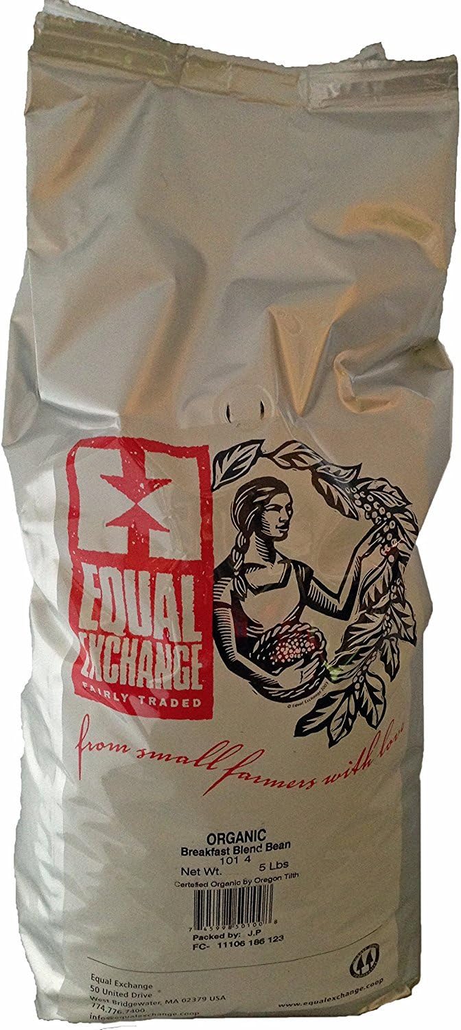 Equal Exchange USDA Organic Breakfast Blend Whole Bean Coffee- 5 Lb Bag