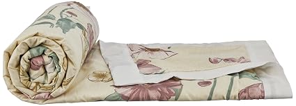 Amazon Brand - Solimo Single Microfiber Quilt|100% Microfiber Exterior|120 GSM|for Mild Winters and Ac Rooms (Lilac Ferns)