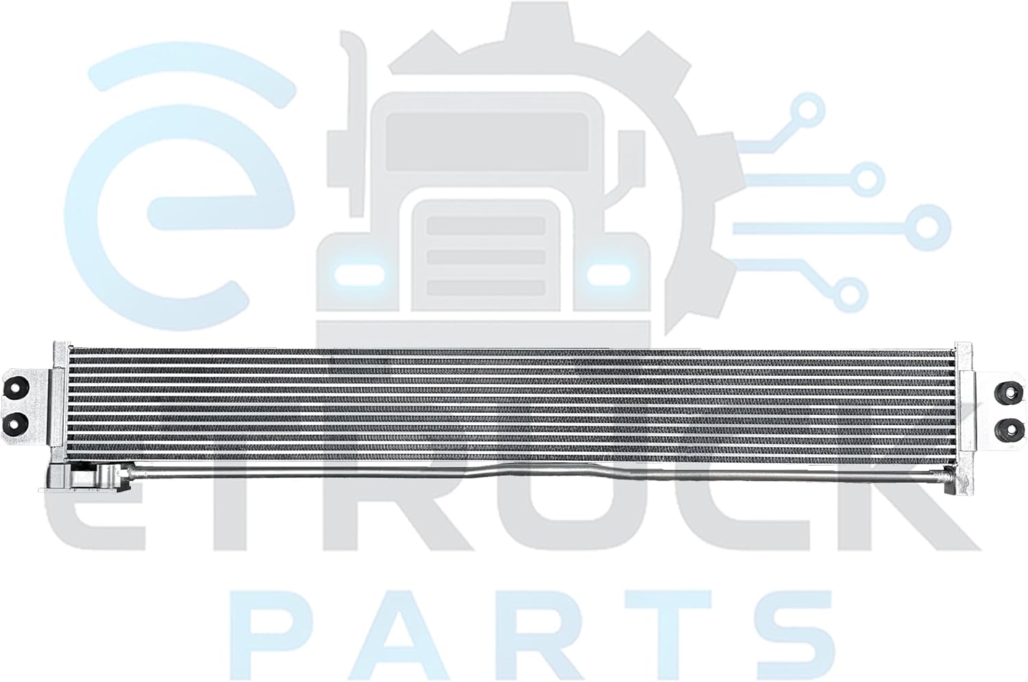 For Freightliner 2018-2025 Cascadia DT12 w/Detroit Engine DD13 DD15 XMSN Transmission Oil Cooler Air to Oil Assembly w/ 3/4" Pipe 07-25222-000