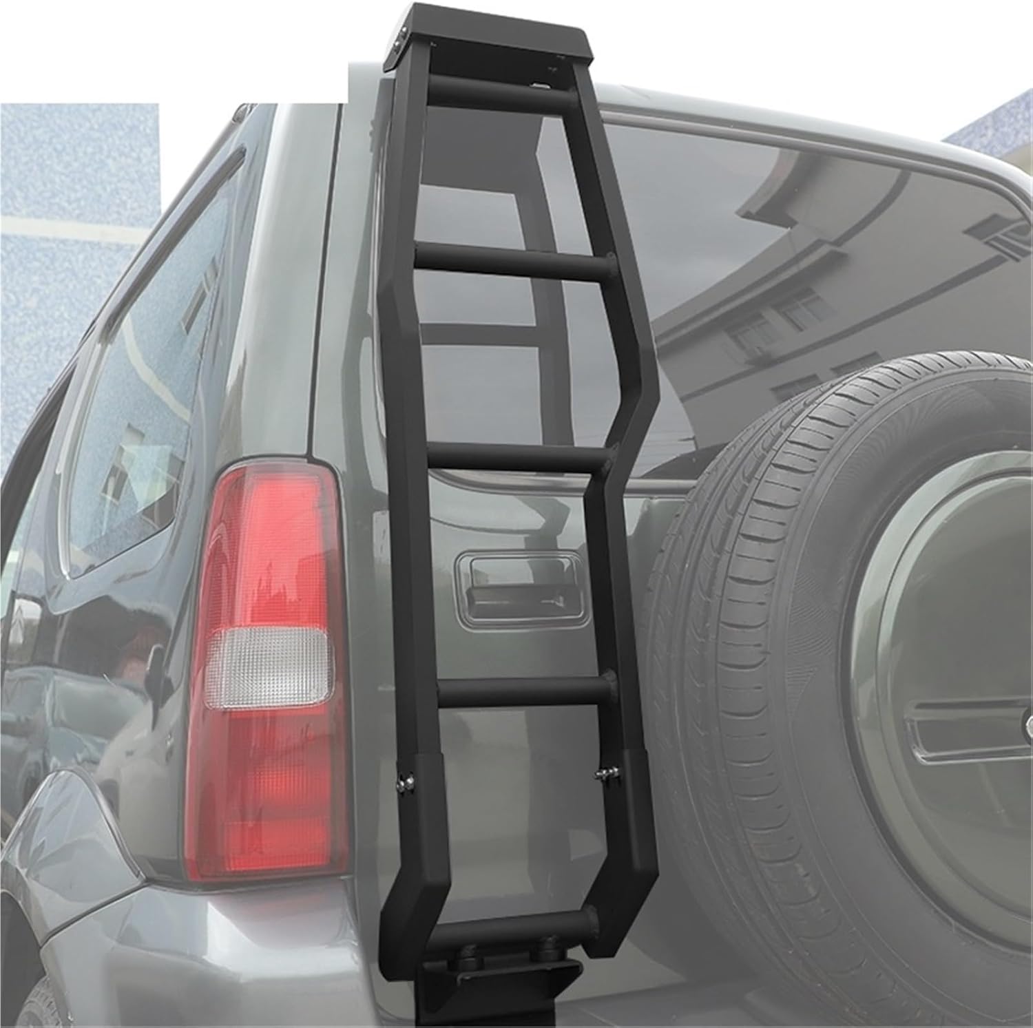 Car Rear Door Climbing Ladder Tailgate Rack Trunk Shelf Compatible with Suzuki Jimny 2007-2017 Exterior Accessories