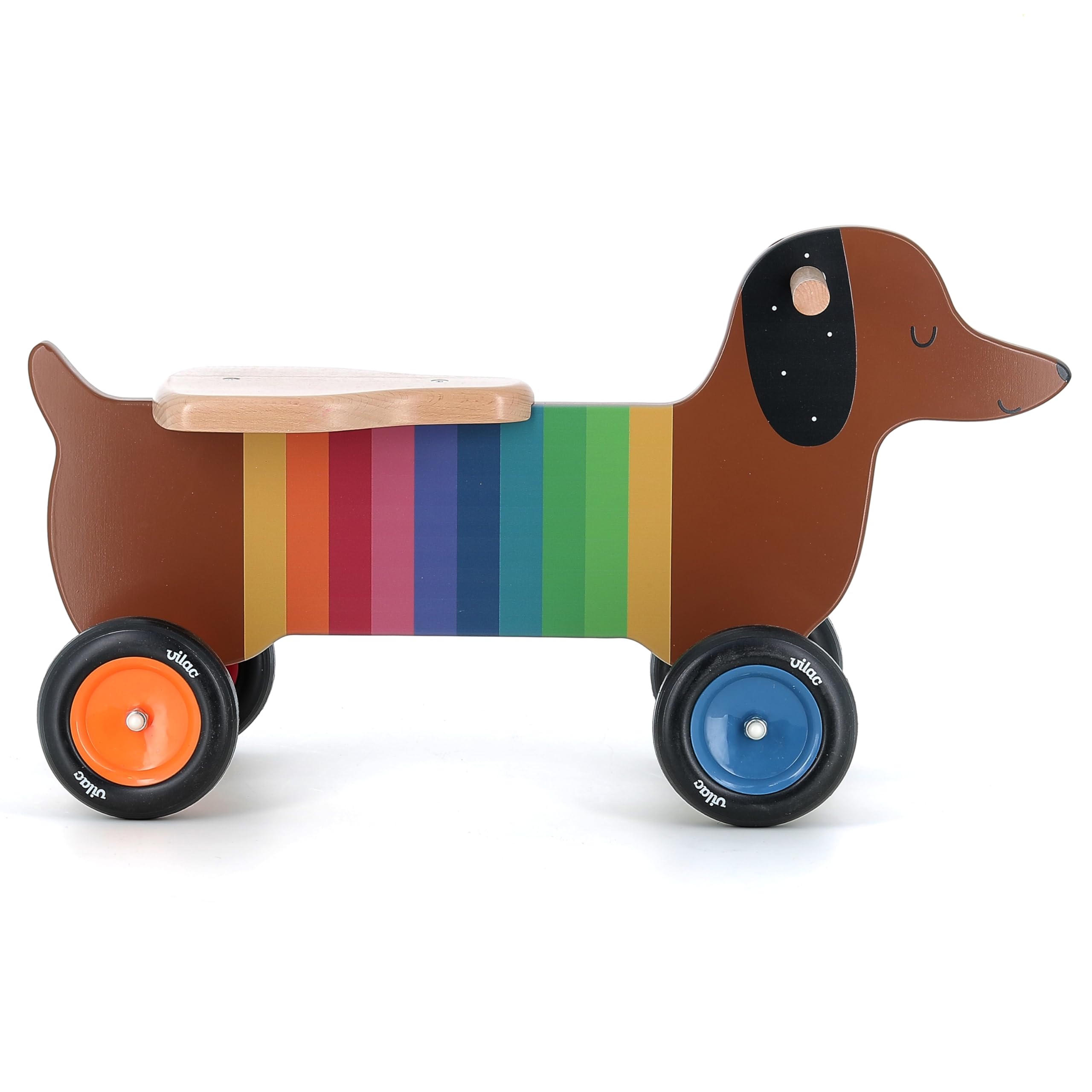 Rutschtier Hund Andy Westface Rutschtier aus Holz für Kinder ab 18 Monaten