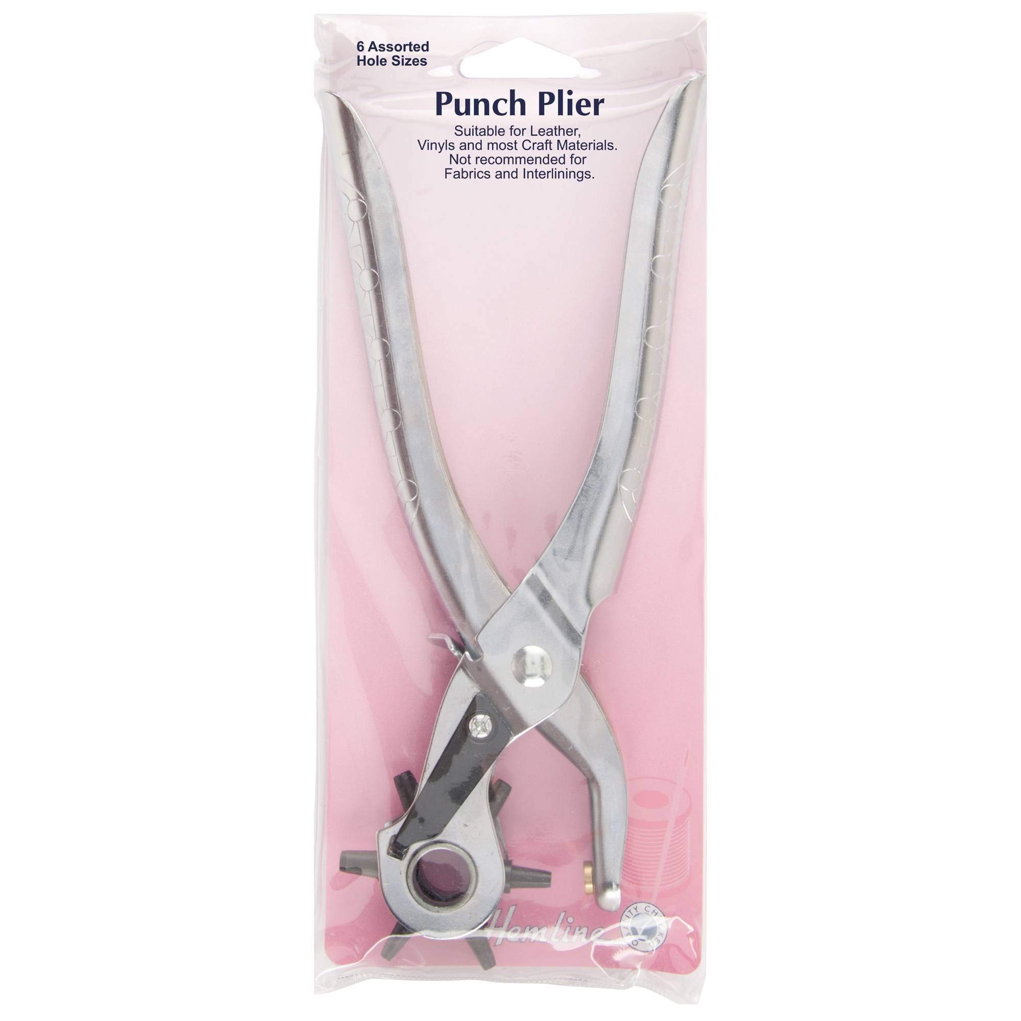Hemline H893 | Punch Pliers with 6 Hole Sizes | 2.5, 3, 3.5, 4, 4.5 & 5mm