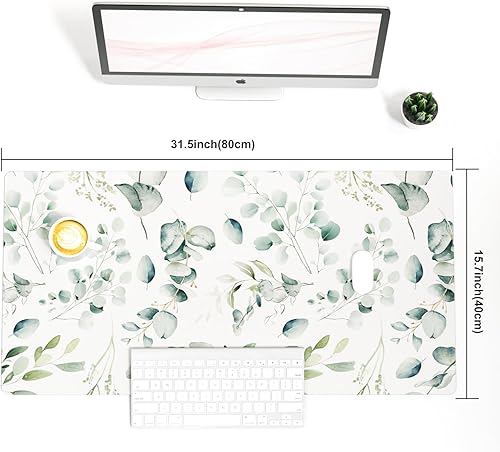 Vista 54 de Colorful Star Alfombrilla grande para mouse, botánica abstracta impermeable, alfombrilla de mouse para juegos de computadora, alfombrilla de mouse