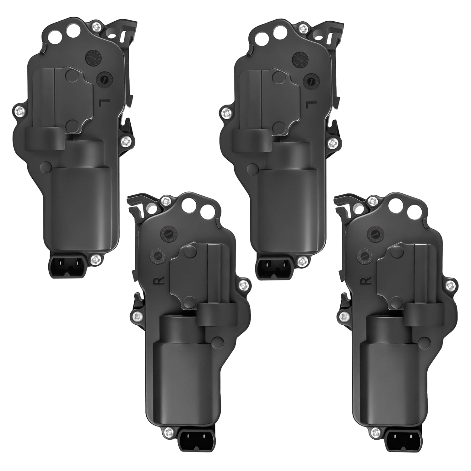 HYR Power Door Lock Actuator Compatible with Ford F150 F250 F350 F450 F550 Excursion Expedition, Lincoln Navigator, Mercury Monterey Sable and More, Front and Rear Side, 746-148 746-149, 2 Pins, 4 PCS