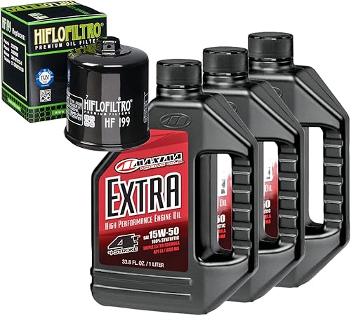 Kit de cambio de aceite para Polaris 2012 Sportsman 500 HO 2x4 sintético 15W-50