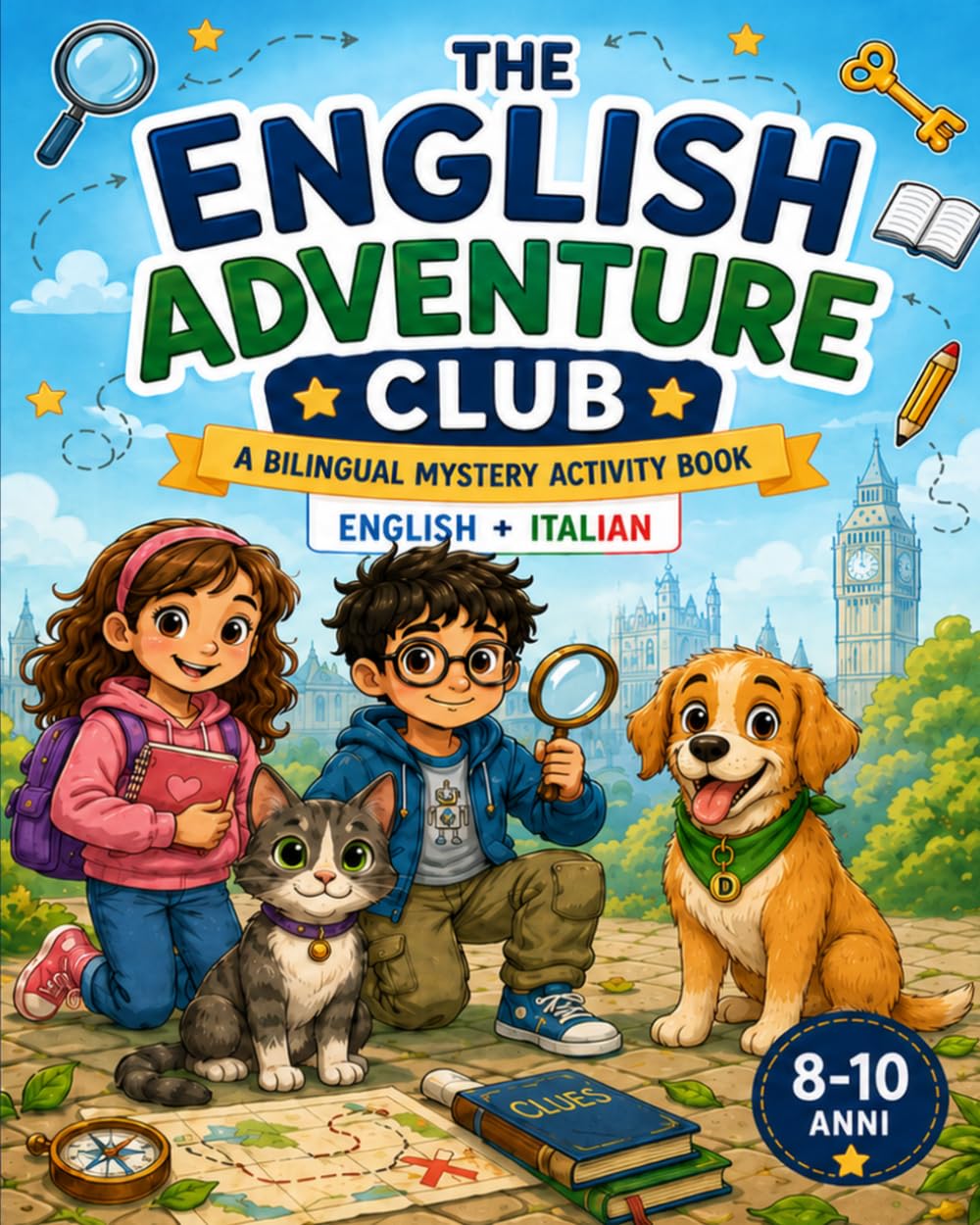 The English Adventure Club: A Bilingual Mystery Activity Book