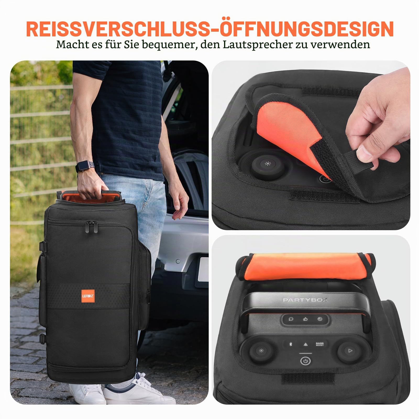LEFOR·Z Lautsprechertasche kompatibel mit JBL PartyBox 120,Staubschutzhülle für tragbare Lautsprecher,Lautsprecherhülle passend für JBL PartyBox 120 für Reisen im Freien,nur Abdeckung