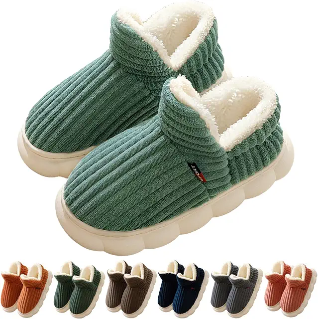 Chaussons Moumoute en Forme de Nuage Antidérapants Confortables pour Femmes et Hommes