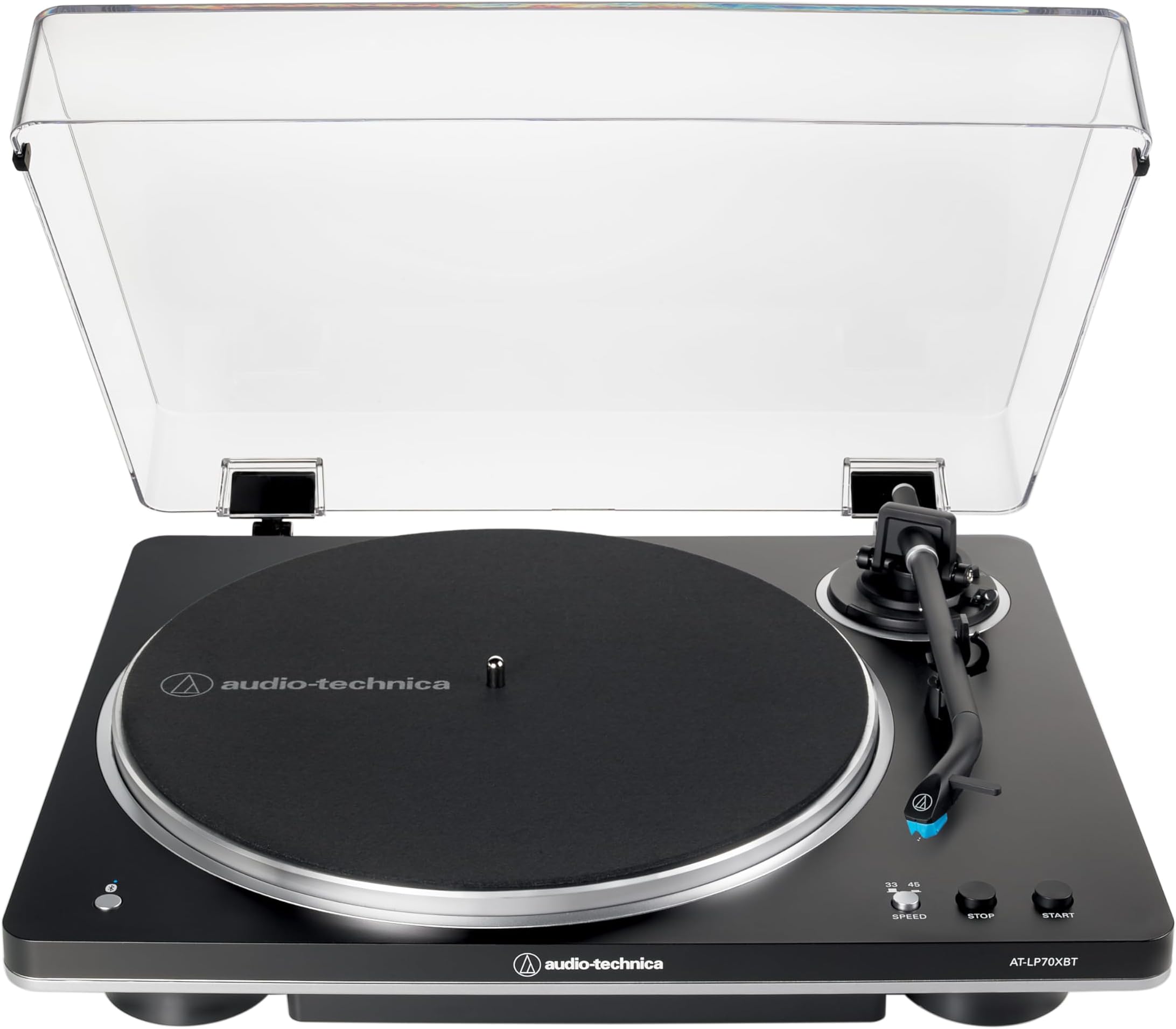 Audio-Technica AT-LP70XBT Fully Automatic Wireless Belt-Drive Turntable (Black/Silver)