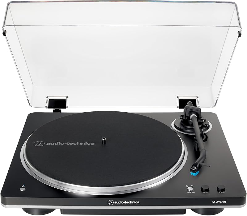 Tocadiscos inalámbrico AT-LP70XBT (negro/plateado)