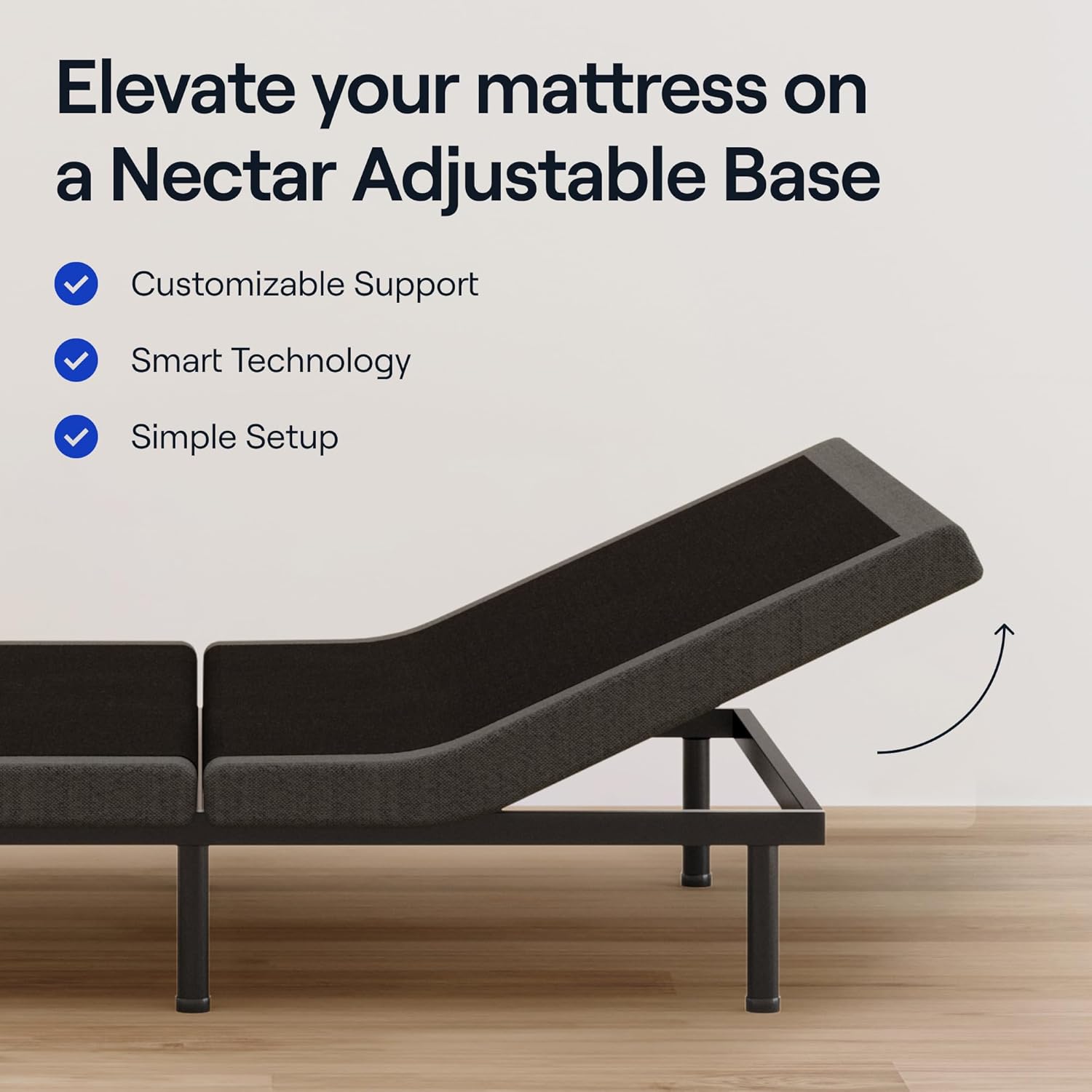 Nectar Premier Adjustable Base - Twin XL - Head & Foot Incline - Wireless Remote with Memory- 3 Massage Settings - 4 USB Ports - Anti-Snore & Zero Gravity - 1 Adjustable Base