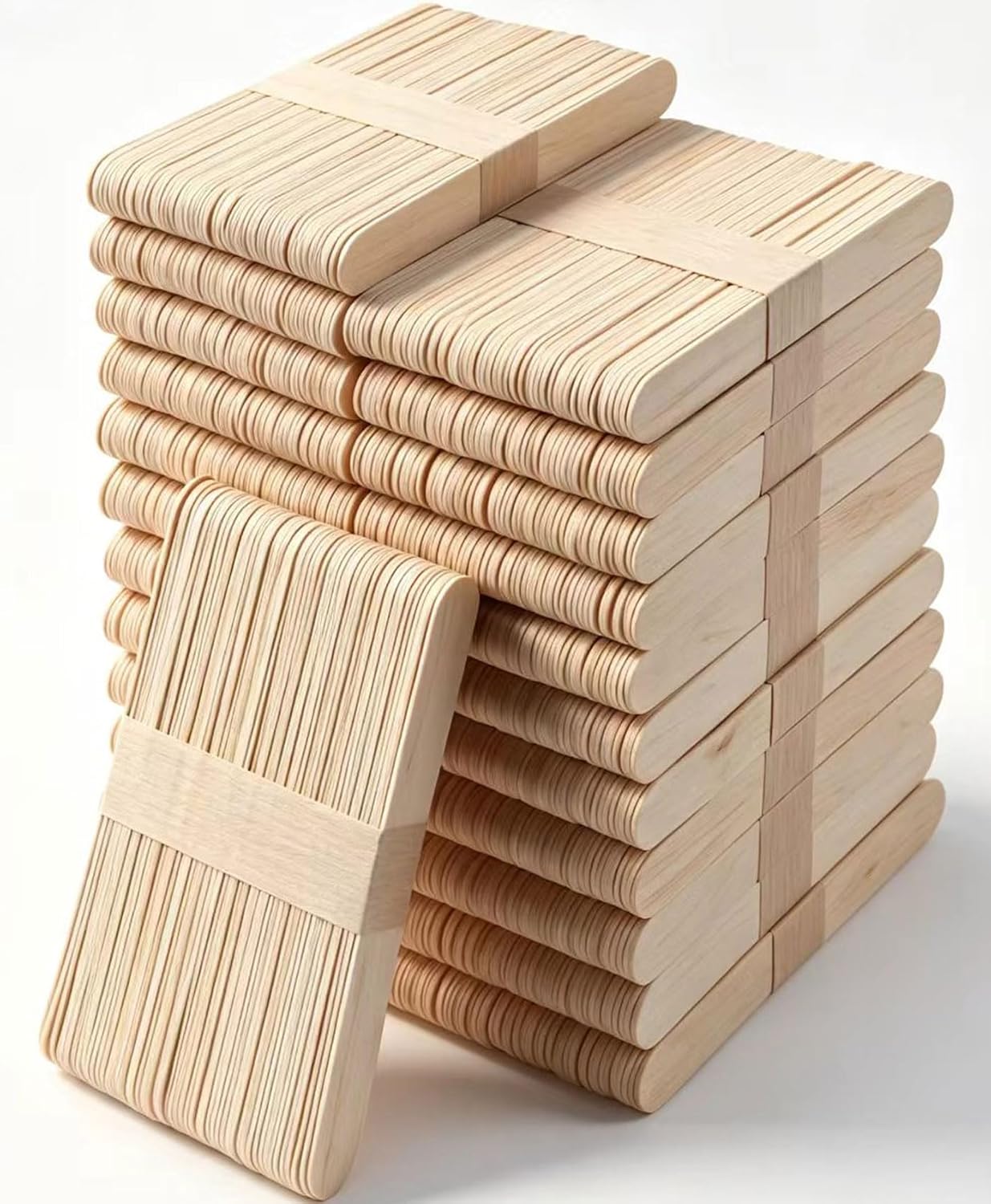 1200 Pcs Craft Sticks Ice Cream Sticks, Borogo 6" x 3/4" Sticks Natural Wood Popsicle Craft Sticks Treat Sticks Ice Pop Sticks for DIY Crafts