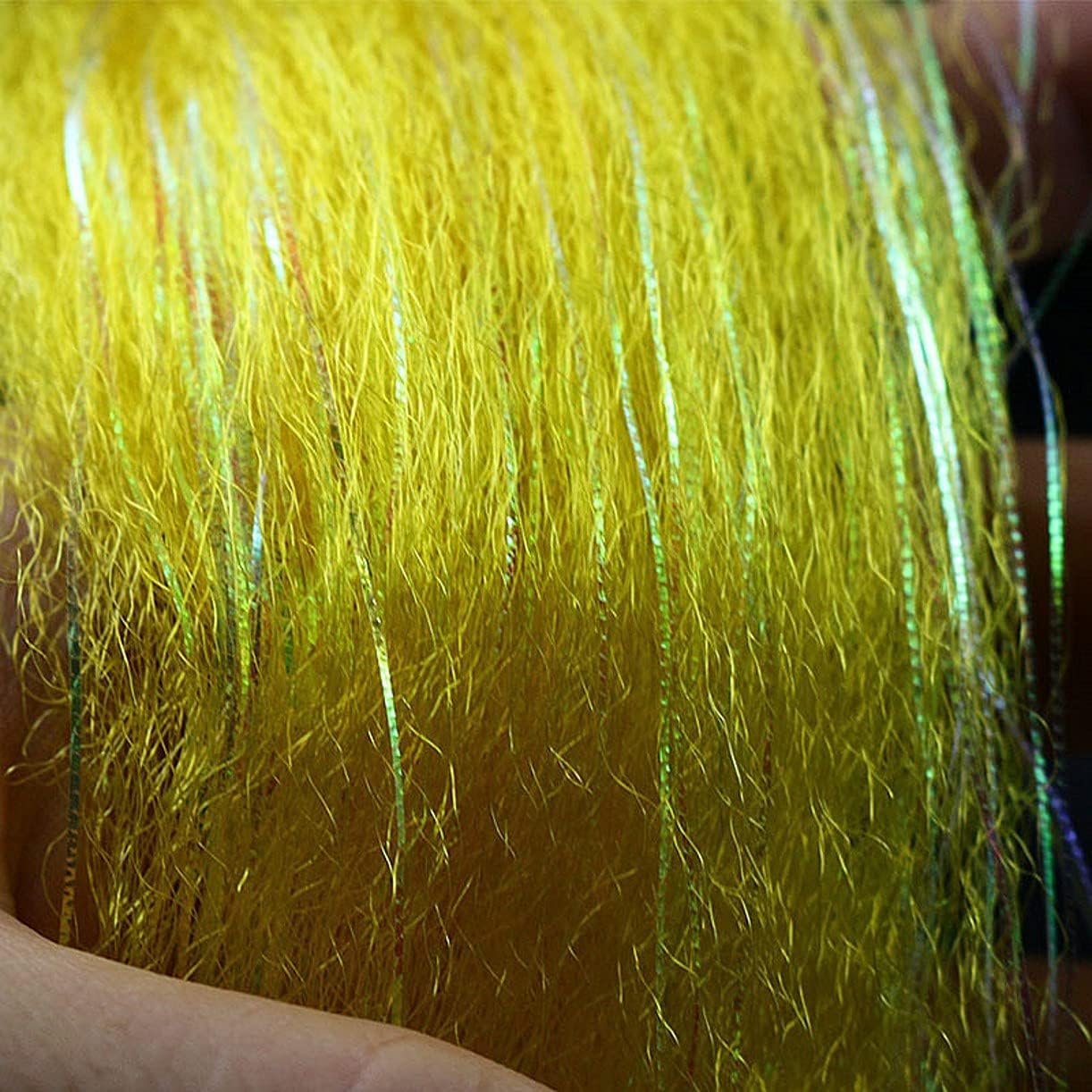 Fly Tying Material Premium Fly Tying Flash N Slinky Fiber Fly Fishing Saltwater baitfish Shimmer Fiber Fly Tying Materials, 14inch, 8color, As Show