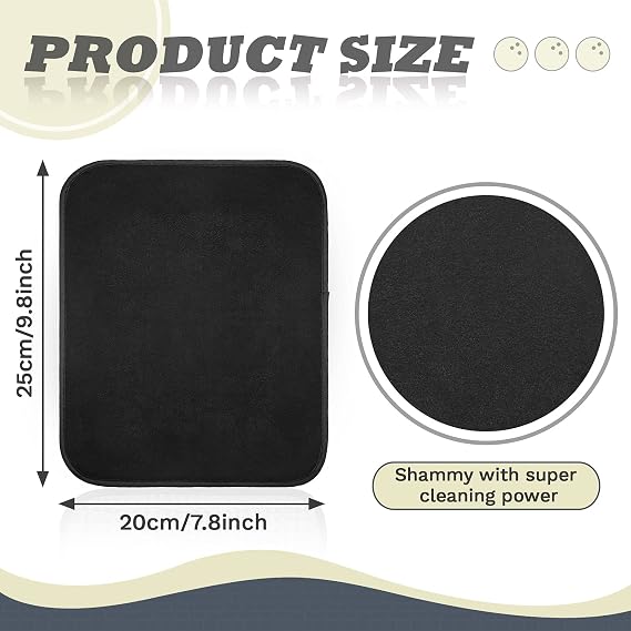 Aoriher Microfiber Bowling Ball Towel 10 x 8 Inch Bowling Shammy Pad with Easy-Grip Dots for Cleaning Balls