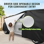 Favoto Couverture de voiture imperméable à tous les temps pour les automobiles, 6 Couches Protection solaire en plein air anti-neige, 4 Straps coupe-vent, Accessoires universels SUV Longueur jusqu'à 198"