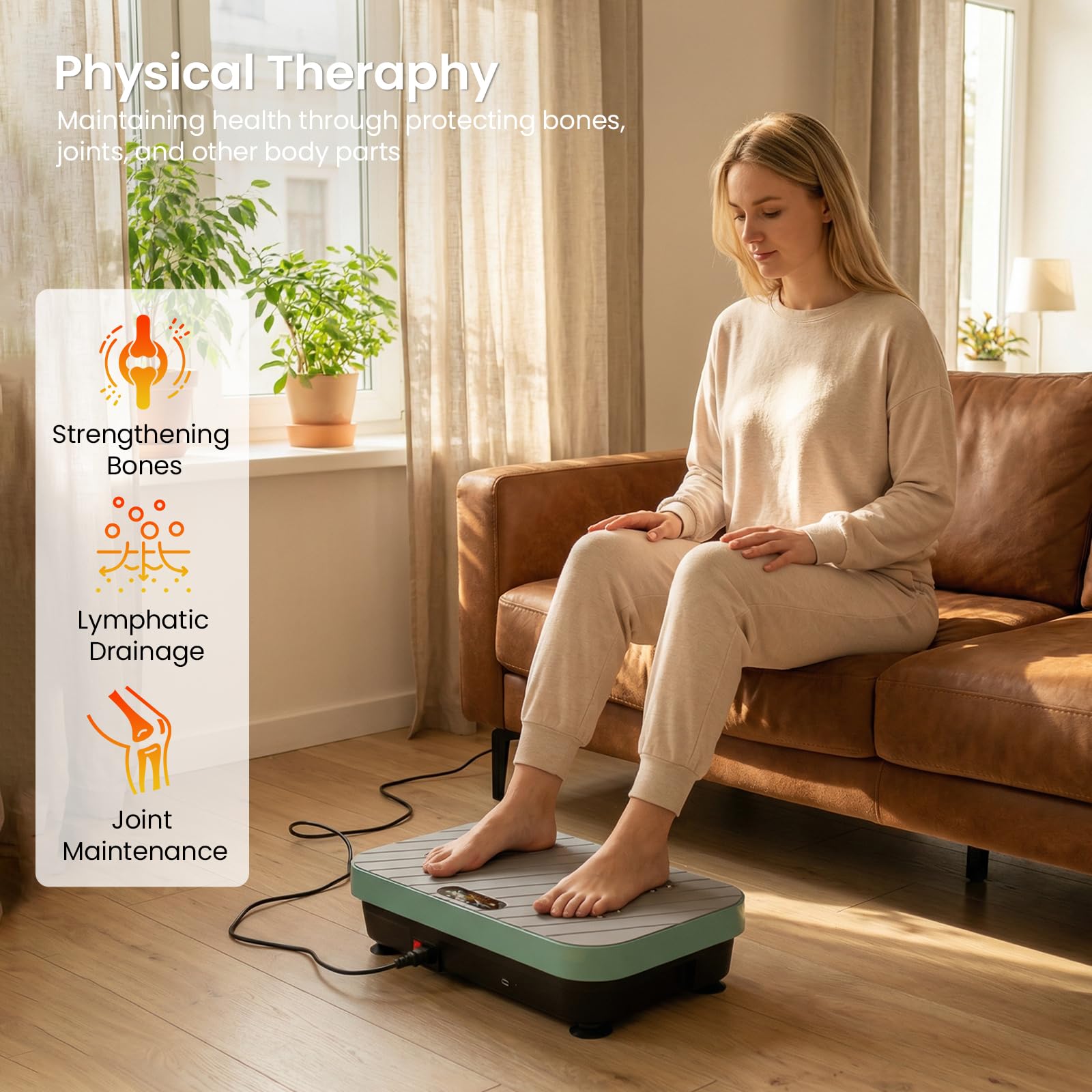 TISSCARE - Piastra vibrante per la perdita di peso e il drenaggio linfatico, piastra vibrante da 181,4 kg, piattaforma di allenamento per tutto il corpo, per il fitness a casa, idea regalo
