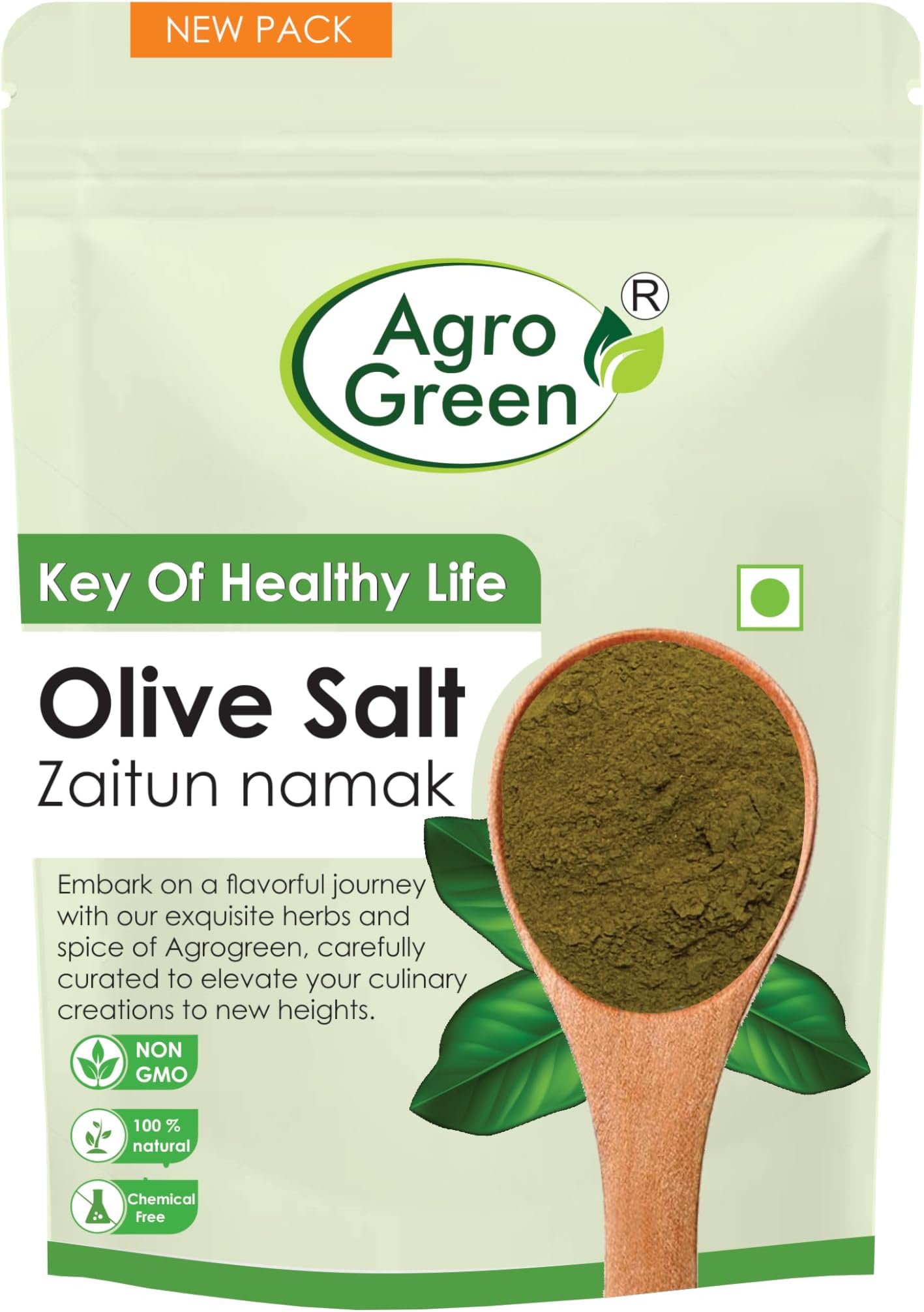 Agrogreen Zaitun Namak - Olive Salt - Jaitoon Ka Namak - 100% Pure And Nutural - (50 GM)