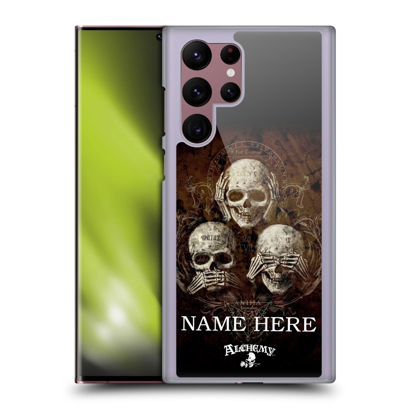 No Evil Three Skull coque Samsung S22 Ultra antichoc fine et stylée - 7